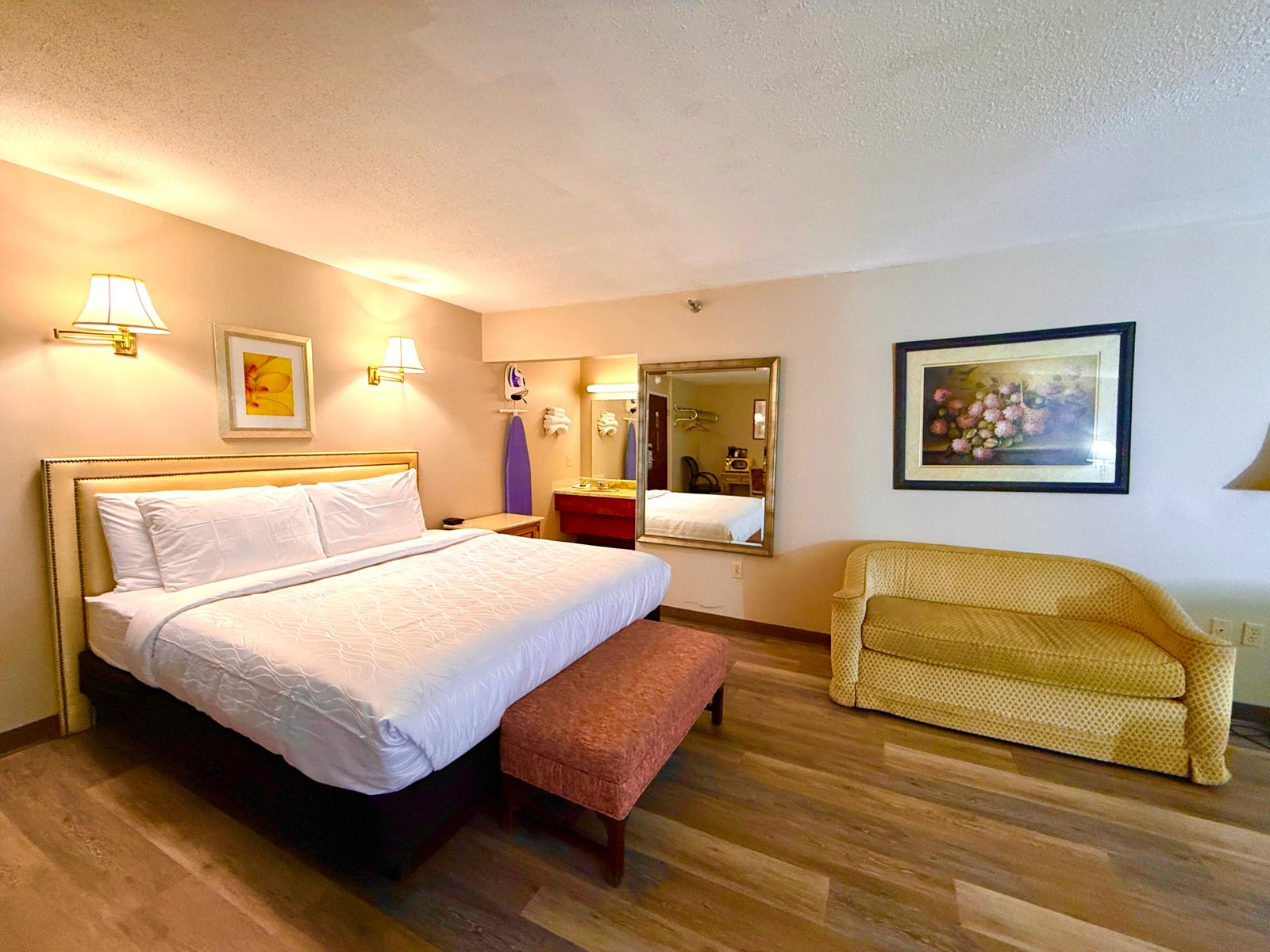 Spacious, comfortable king guest room