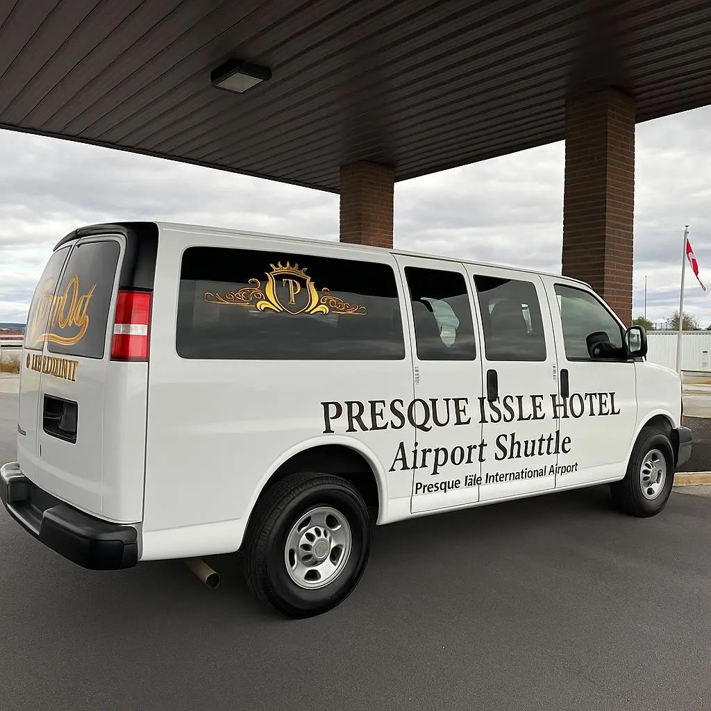 Presque Isle Hotel airport shuttle van