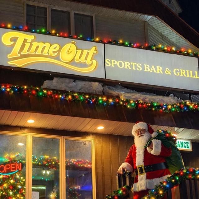 TimeOut Sports Bar & Grill decked out for the holidays